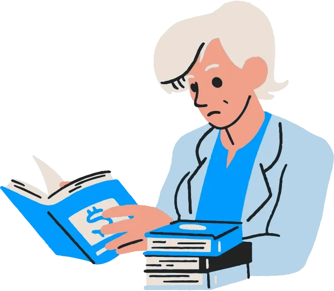 Nonprofit leader reviewing financial reports
